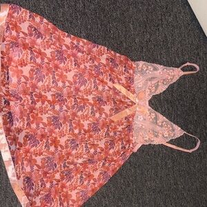 Floral Pink and Purple Nighttime gown